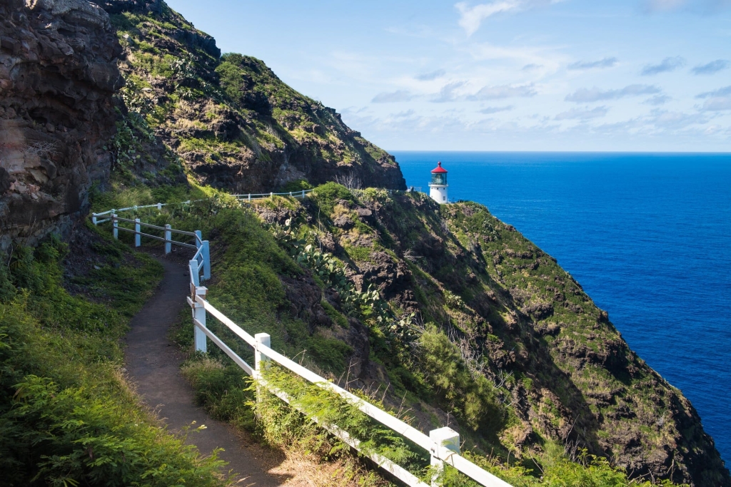 Trail to Makapu'u Point Lighthouse, Oahu, Hawaii